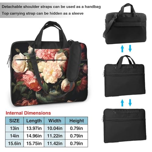 Bolso portátil KHiry para laptop unisex con diseño floral miniatura 3