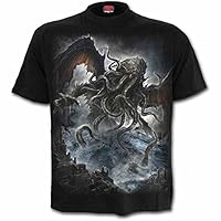 Algopix Similar Product 19 - Spiral  Mens  Cthulhu  TShirt Black