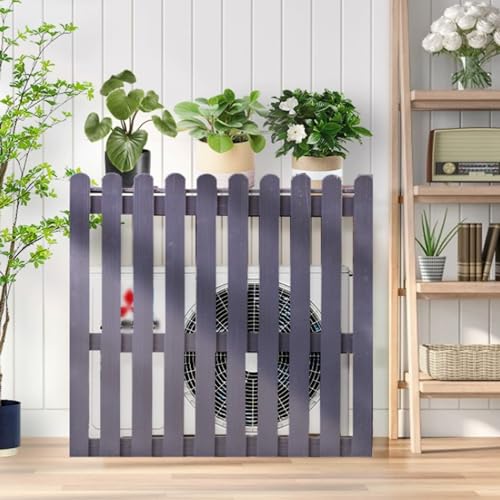 Cerramiento de equipo de piscina en madera con panel de ventilación óptimo