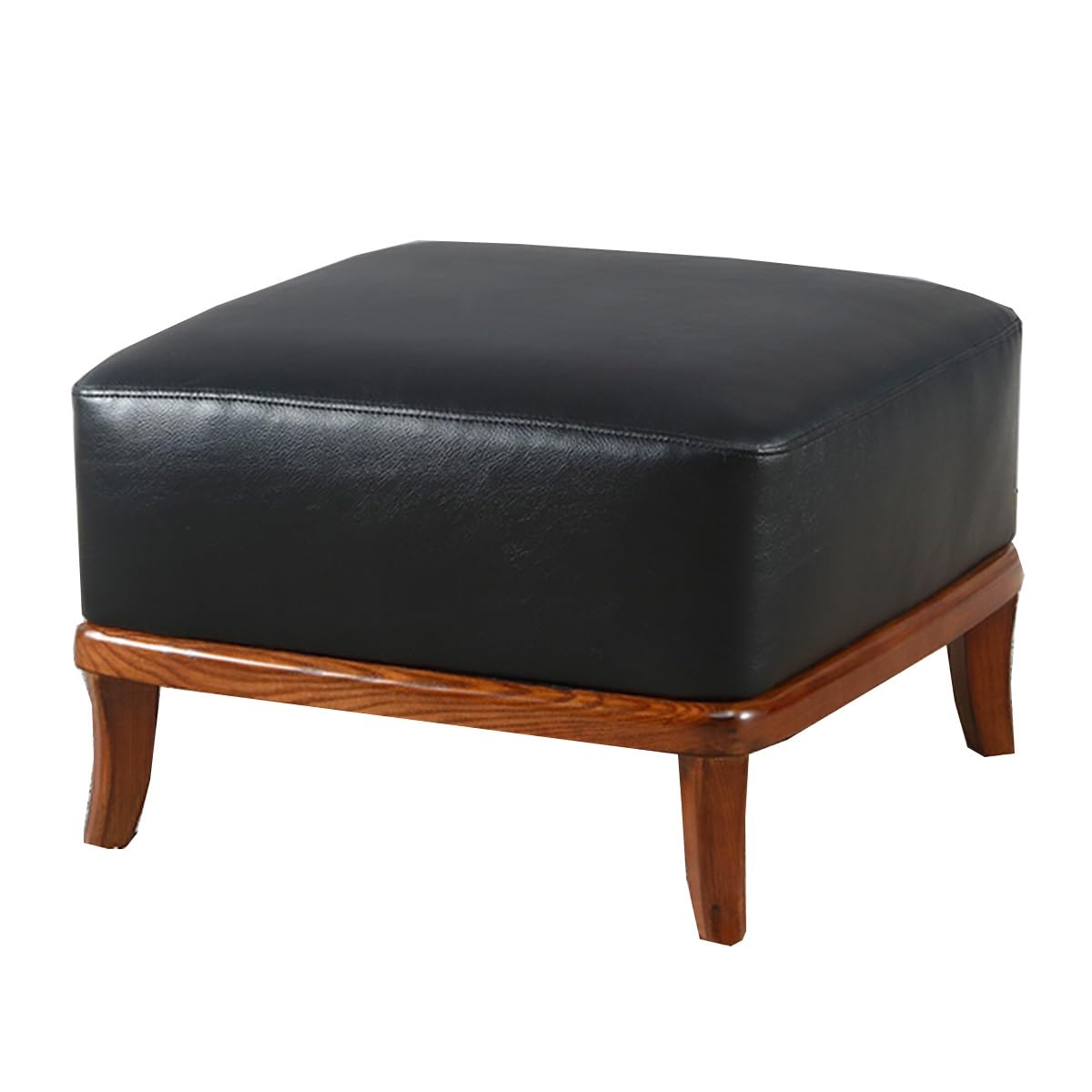 Pouf repose-pieds en cuir pour canapé, petit tabouret rembourré de chambre