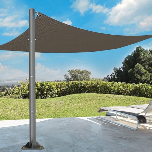 12ft Sun Shade Sail Pole - 3' Diameter Outdoor Sunshade Sail Post Support Awning Canopy Heavy Duty...