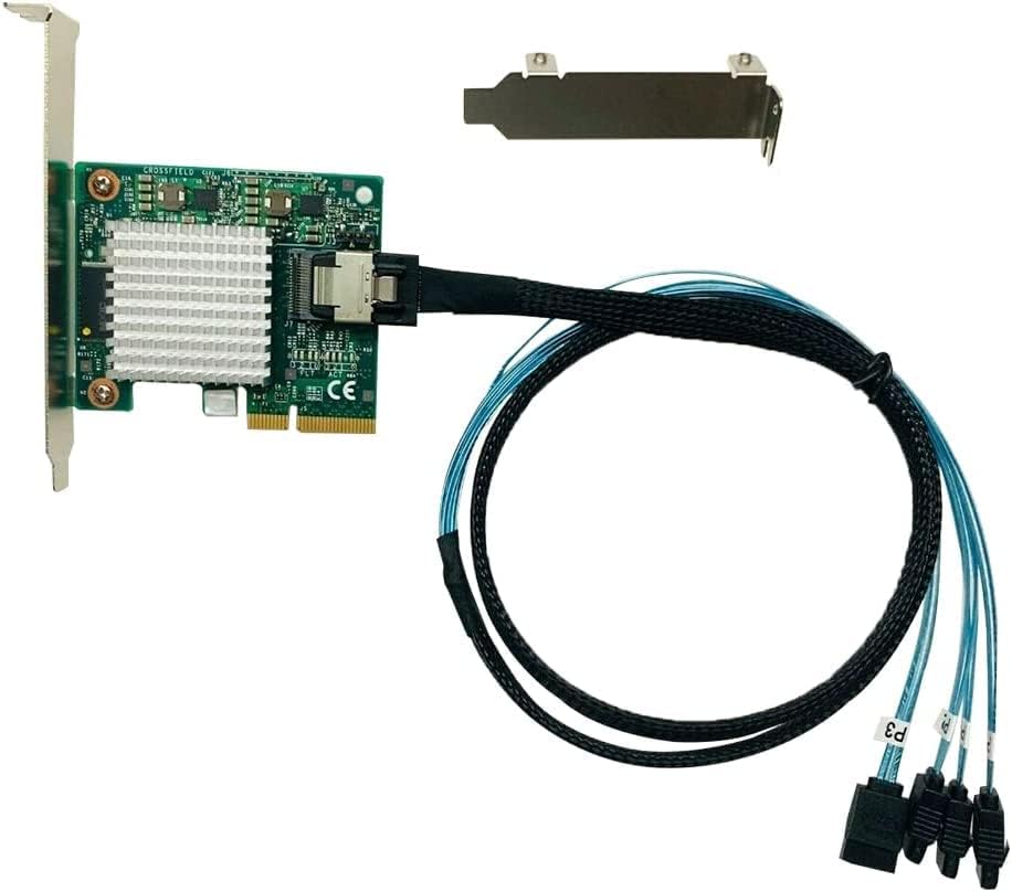 H1110 RAID Controller Card SATA 6Gbps HBA LSI 9211-4i P20 IT Mode for ZFS FreeNAS unRAID RAID 1*SFF-8087 SAS Cable