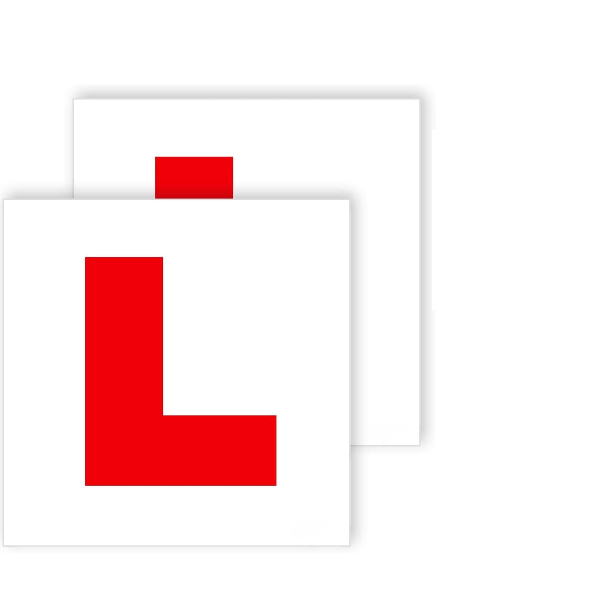 Angel Rose® Pack of 2 P Plates Sticker (178 x 178 mm) P Plates for Car Self Adhesive Waterproof P Plates for Learner Plates Self Adhesive (2 P Plates) — view 3