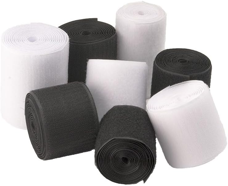 1M/Pair Sew on Hook and Loop Strips Non-Adhesive Fastening Nylon Tape Fabric Fastener Interlocking /50/100/150mm