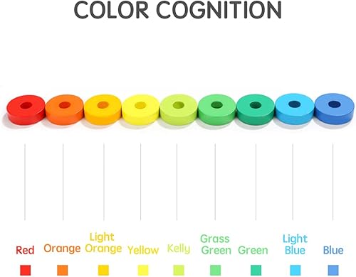 Miniatura 5 de TOP BRIGHT Montessori Juguetes para niños de 2 y 3 años – Rompecabezas de números de madera para niños pequeños, clasificador, juego de apilador de