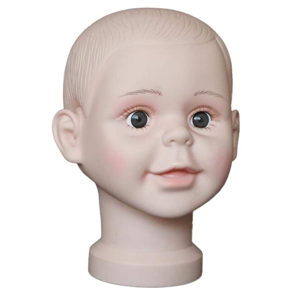 CUTICATE Kinder Dekokopf Baby Kopfmodell Puppe Mütze Hüte Perückenkopf Schminkkopf zum Anzeigen von Perücken, Hüten, Brillen usw. - Acryl