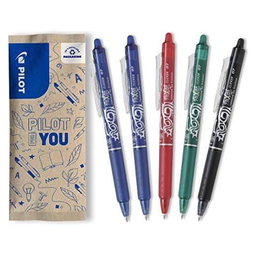 Pilot FLW538462 Kulspetspenna, Blå/Röd/Grön/Svart, 0,7 mm, Paket med 5