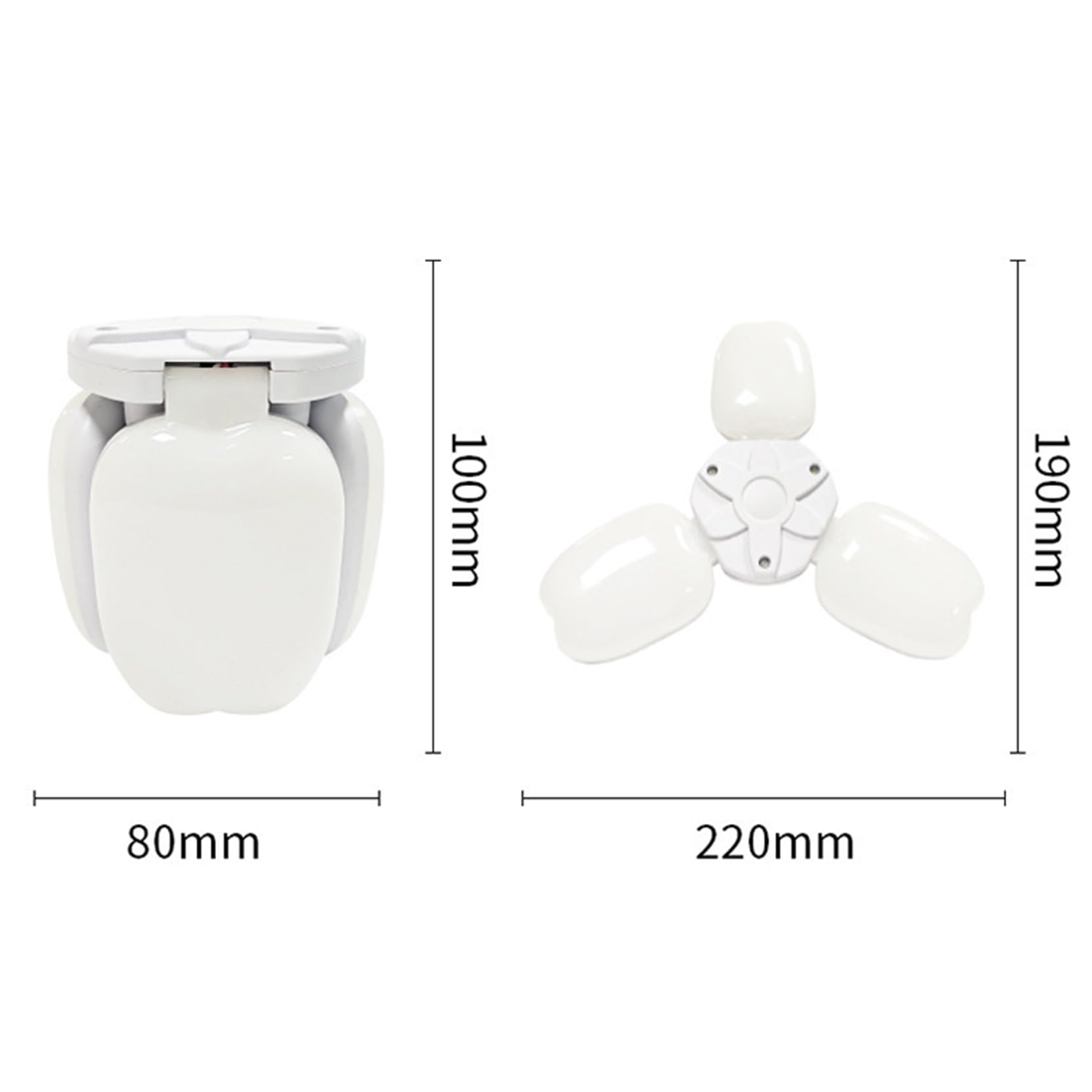 TTiiLoe 20W Garage Light with 3 Deformable Panels, 6000K Ultra Bright LED Ceiling Light Fixture, E26/E27 Screw-in Shop Lighting for Basement Attic Workshop Barn Warehouse, 8 Pack