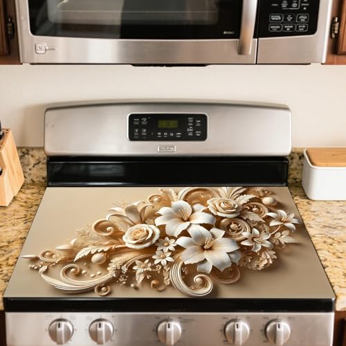 Image of Nuxovilar Lily Rose Stove Cover Diatom Mud 20.47x28.34 In
