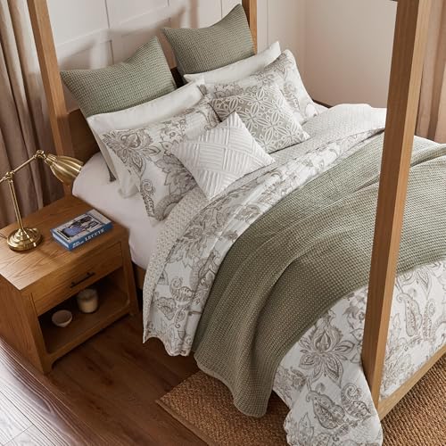 Image of Levtex Home - Mills Waffle - Twin Quilt Set - Taupe Cotton Waffle - Quilt Size (68 x 86in.), Sham Size (26 x 20in.)
