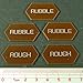 LITKO Mecha Combat Double-Sided Rubble/Rough Tokens, Brown (5)