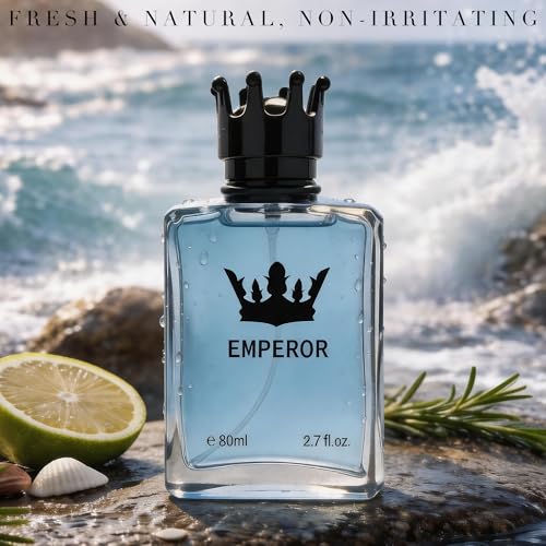Image of AFLUXE Emperor Eau de Parfum for Men, Long Lasting Aromatic Citrus Woody Cologne, Elegant Mens Fragrance, 2.7 fl oz (80 ml)