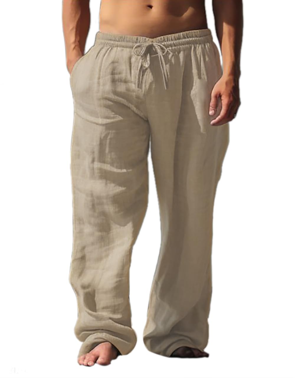 Uomo O Donna Casuale 100% Cotone Pantaloni per Lo Yoga Pantaloni Spiaggia Indossare