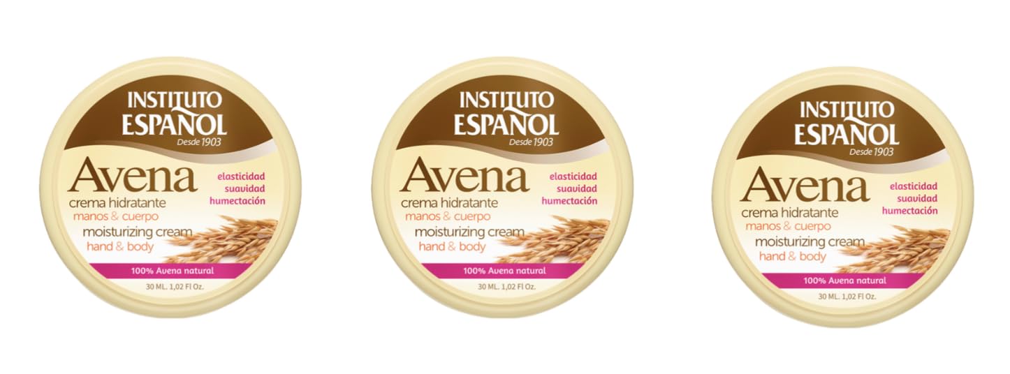 Espanol Avena Oatmeal Body Cream-Set of 3-Spanish Instituto Avena Oatmeal Moisturizing Cream Travel Size 3x30 ml - Image 2