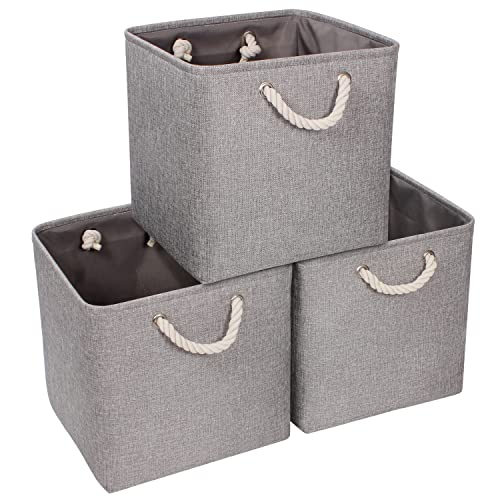 Syeeiex 3-Pack 13x13x13 Grey Cube...