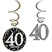 Amscan Sparkling Celebration 40 Value Pack Foil Swirl Decorations, Party Decor, Multicolor, One Size, 12ct
