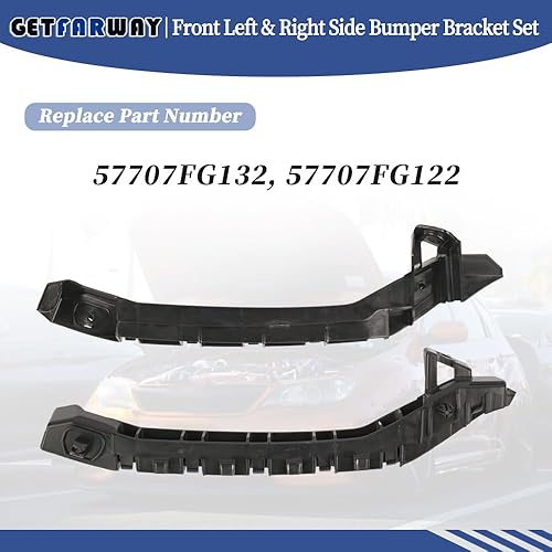 Miniatura 3 de Juego de soportes de parachoques delantero izquierdo y derecho 57707FG132, 57707FG122 compatible con Subaru Impreza WRX STi 2011 2012 2013 2014,