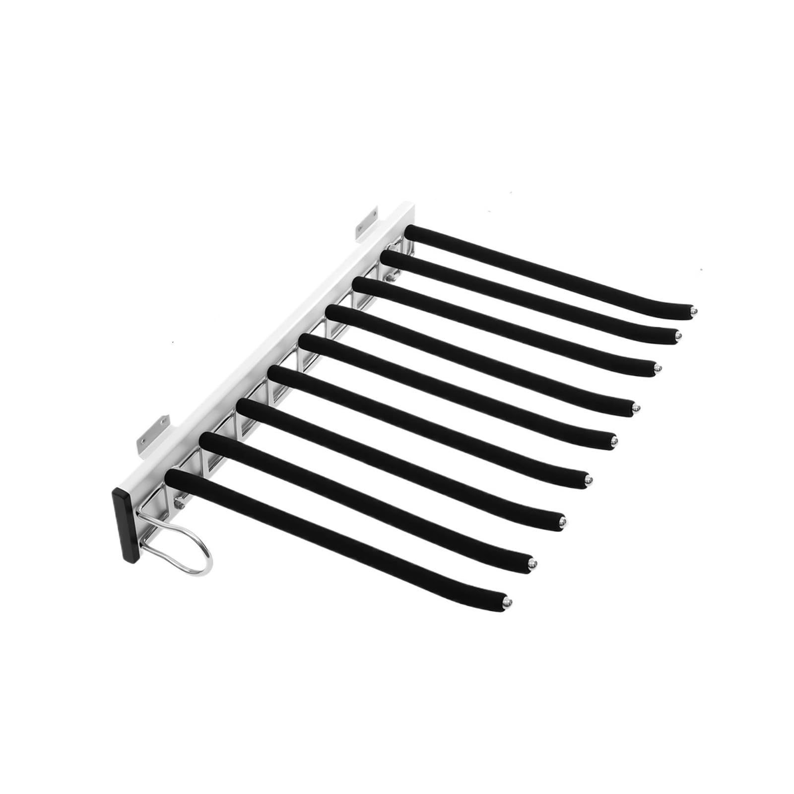 Pull Out Clothes Rail Pull Out Trousers Rack Wardrobe Pants Organizer Retractable Closet Hanger Right Left Side Mount