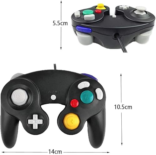 Miniatura 6 de Reiso Controlador USB con cable NGC clásico para Windows PC MAC (negro)