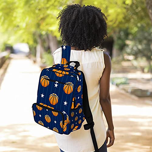 Sac à dos ordinateur décontracté à motif étoiles de basket pour le travail - 6