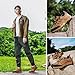 WDCZYA Men's Waterproof Orthopedic Hiking Shoes Outdoor Trekking Travel Breathable Anti Slip Work Shoe Lightweight Comfortable Fashion Trail Sneakers (Khaki,12)