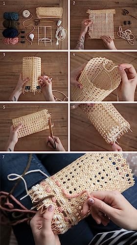 Image of Cane Masters Rattan Cane Roll for Furniture Mesh Webbing Mat Roll for Basket Chair Cabinet Almirah Decoration Weaving Furnishing (18X102)