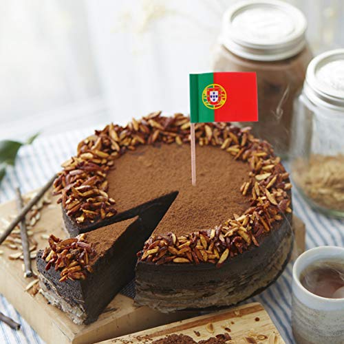 ABOOFAN 100Pcs Portugal Mini Vlaggen Hand Held Kleine Miniatuur Portugees Vlaggen Op Stick Tandenstokers Cupcake Picks… - Afbeelding 5