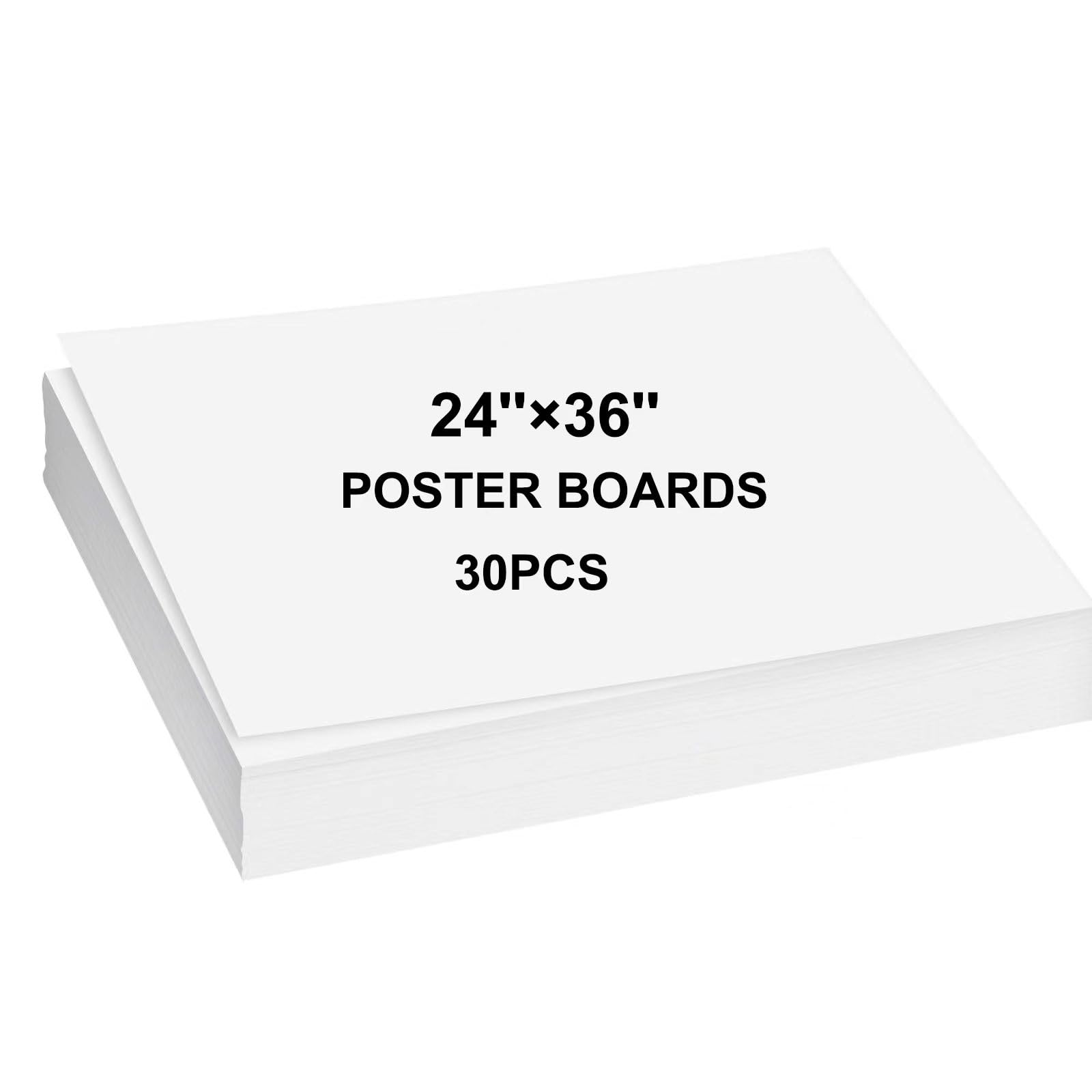 Amazon.com : 24”×36” Large Poster Board 30pcs White Poster Paper
