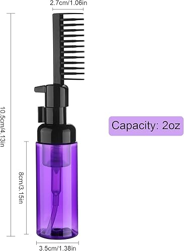 Miniatura 2 de Wowang Botella aplicadora de peine de raíz, paquete de 3 cepillos aplicadores de tinte para el cabello, botella aplicadora de 2 oz2.0 fl oz para