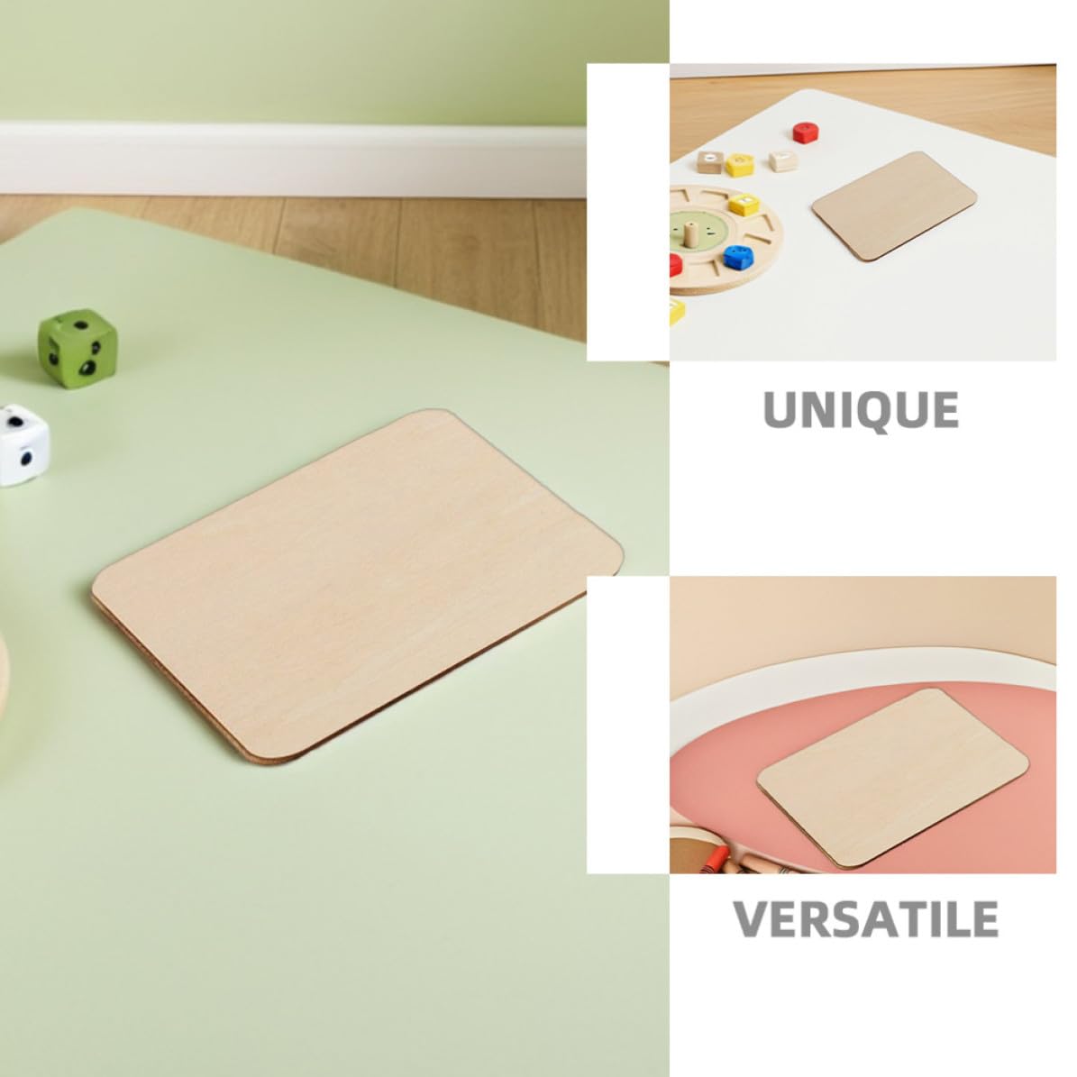 100 Piezas Cuadrados de Madera sin Terminar, Manualidades DIY