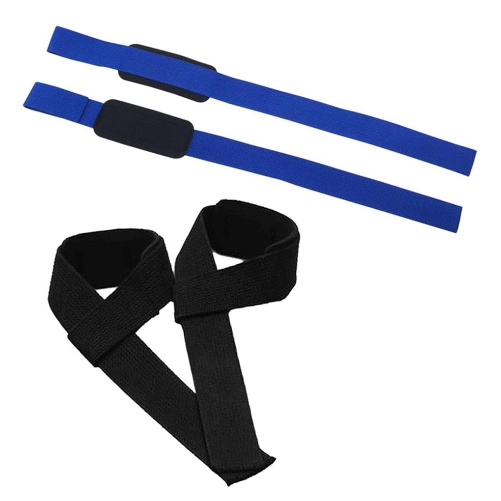 2 pezzi cinghie di sollevamento pesi accessori adulti grip bande di supporto universale fitness cinghia da mano accessorio protettivo nero