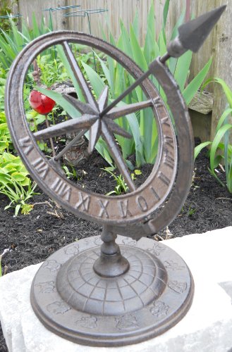 Gsm Iron Armillary Sundial With Arrow #TOP1