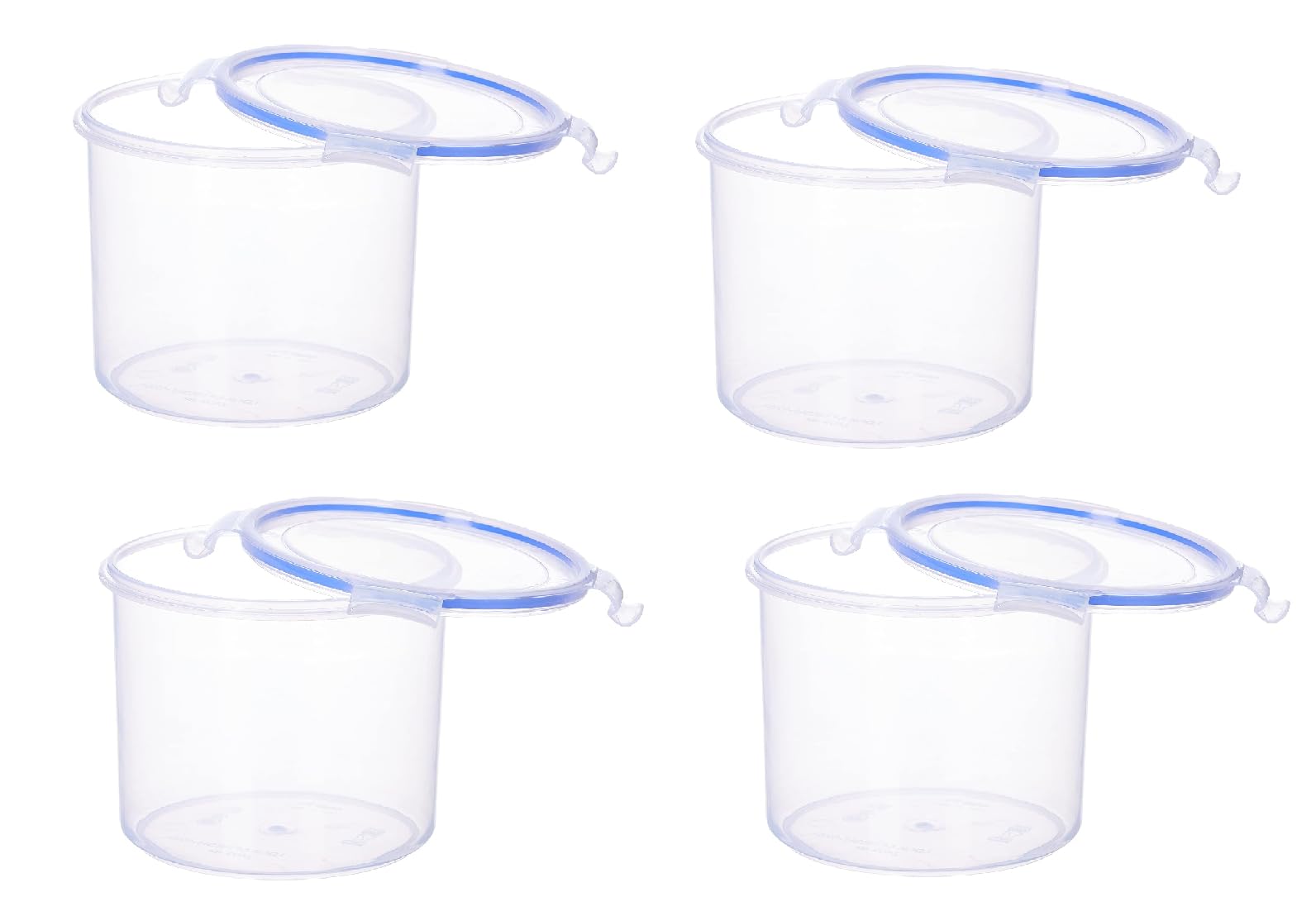 Aristo Lock & Fresh 120 Plastic Storage Container For Storing grains, pulses, rice, wheat etc set of 4-2100 ML,Transpare