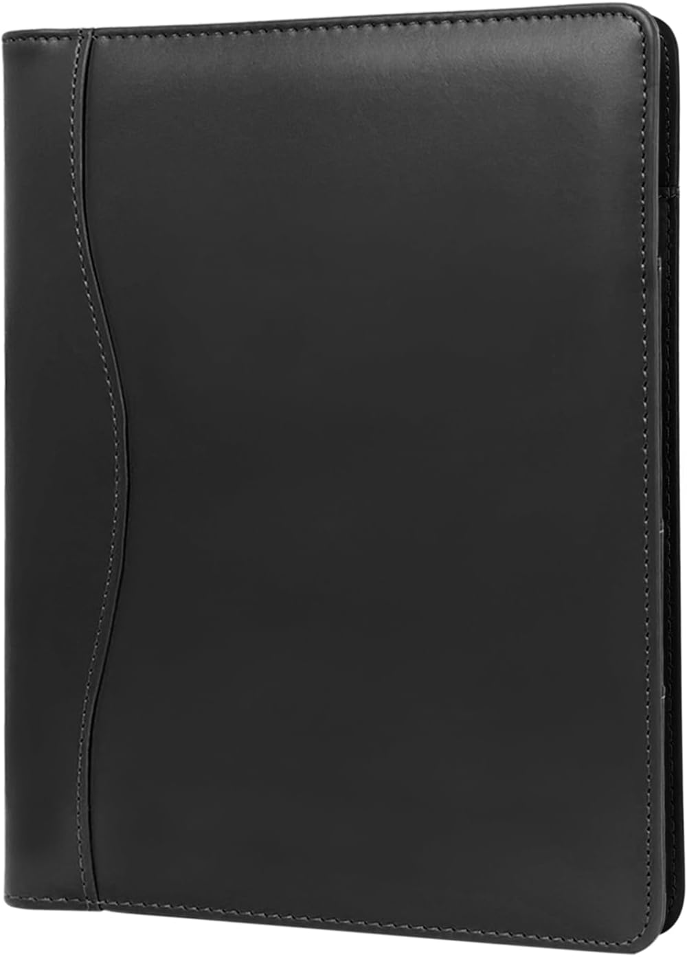 Leather Portfolio Binder 5 x 8, Mini Soft Leather Padfolio A5 Business Binder Legal Writing Pad Junior Size Document Organizer for Present Gift Kid Men Women Black - Image 5