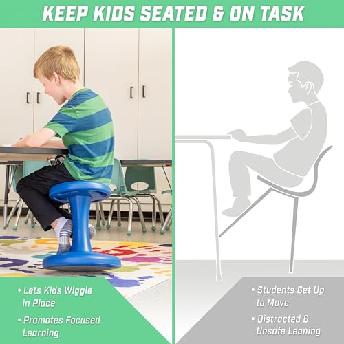 Image of GoSports 14 Inch Wobble Chair - Sensory Stool for Active Kids - ADHD Chair for Classrooms or Home