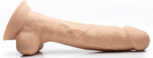 Miniatura 2 de Silexpan - Consolador vibrador de silicona hipoalergénica con bolas de 9 pulgadas, tamaño mediano