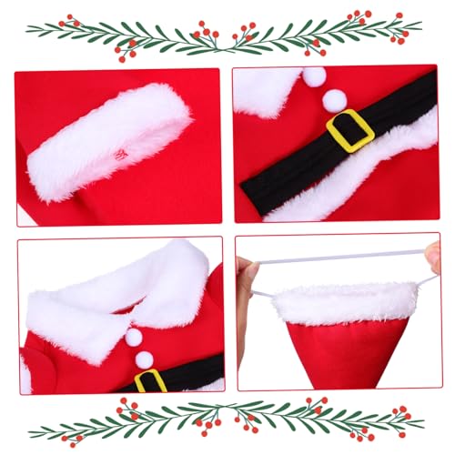 Disfraz de Santa Claus para perros XL algodón cálido miniatura 3
