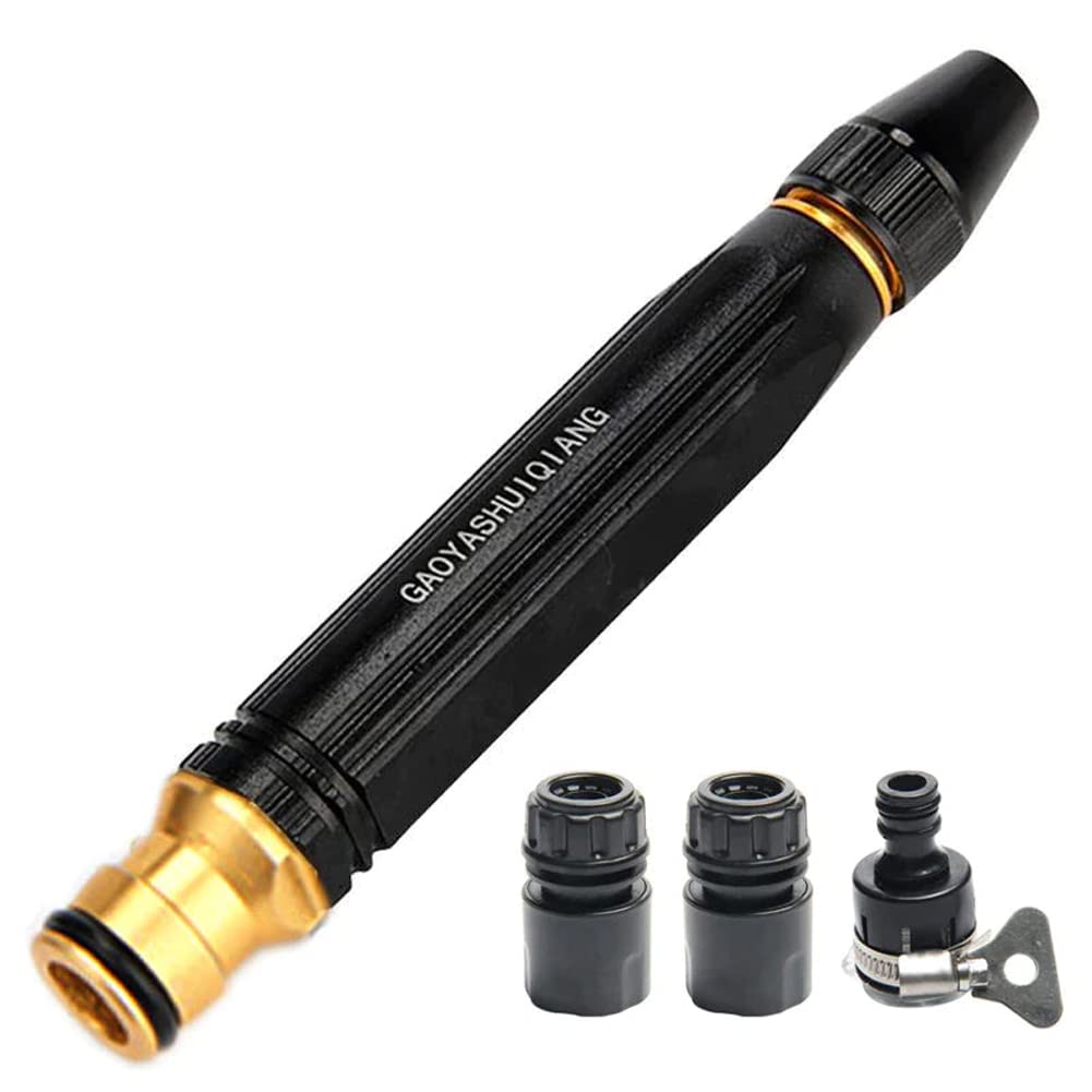 Heavy Duty Adjustable Water Nozzle Jet Sweeper, High Pressure Garden Hose Sprayer