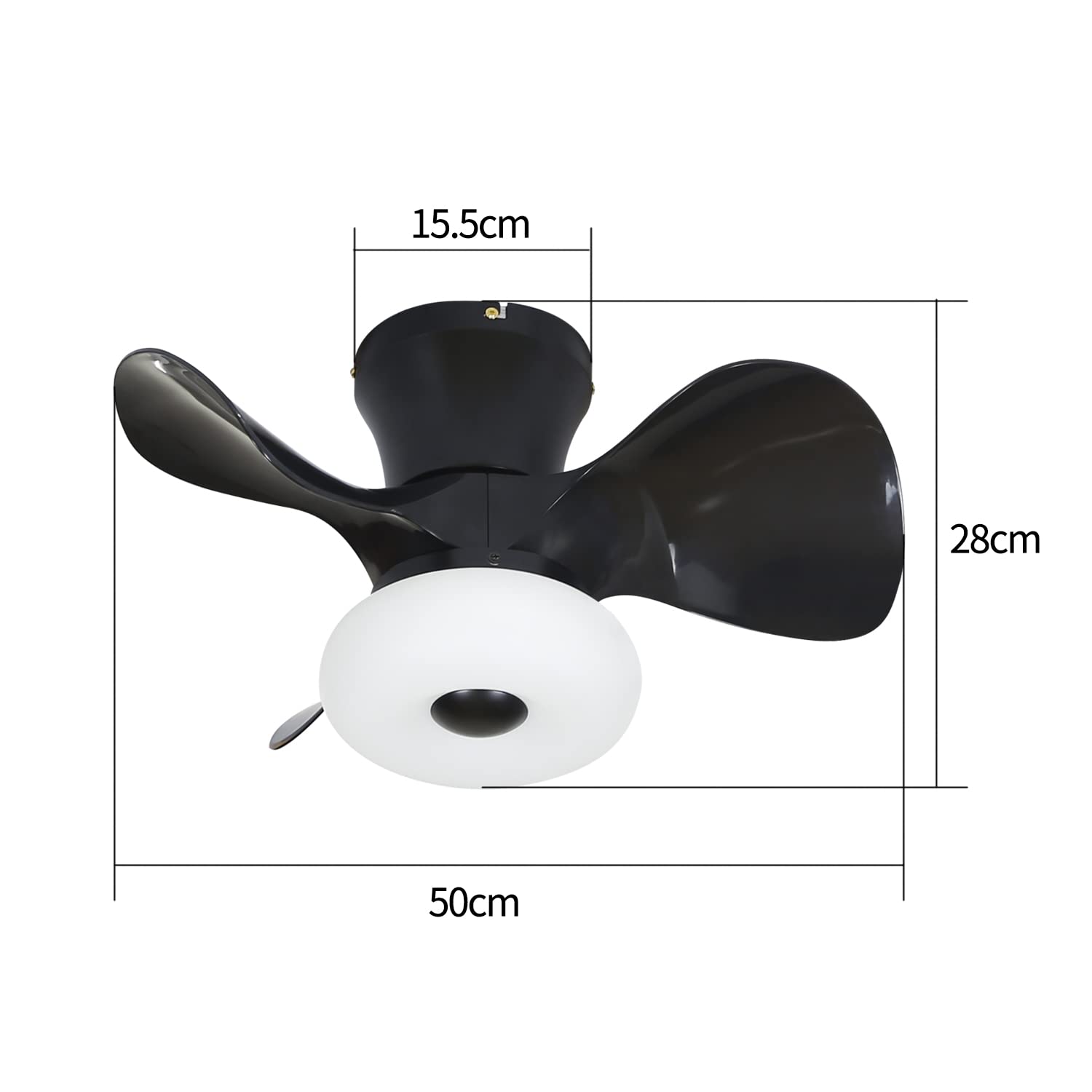 Homefire LED Deckenventilator Mit Licht – Dimmbare Lampe & Leiser Lüfter, Fernbedienung & Timer, Für Wohnzimmer & Schlafzimmer