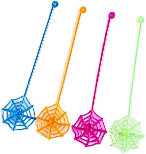 Vctitil 10 piezas de telaraña pegajosa decoración fiesta diversión estirable juguetes niños novedad juguetes elásticos tela de araña elástica
