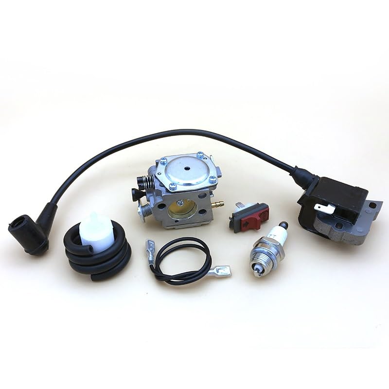 Piezas de Herramientas de jardinería Kit de línea de Filtro de Combustible de Bobina de Encendido de carburador for Motosierra Husqvarna 268 272 272XP 61 266#5032803-16/5039014-01 bujía