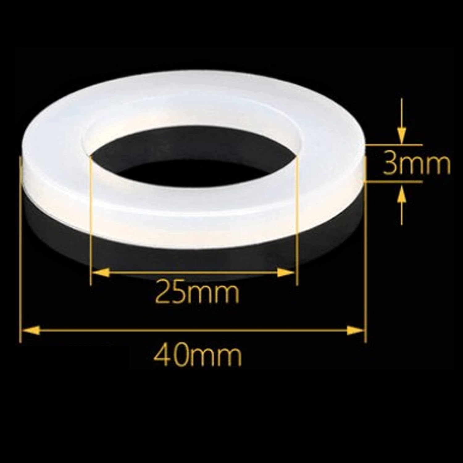 12pcs Silicone Gaskets O Ring Sealing Washers for Faucet Pipe Water Tap Bellows Hoses - 1.2 Inch Flat Replacement Kit