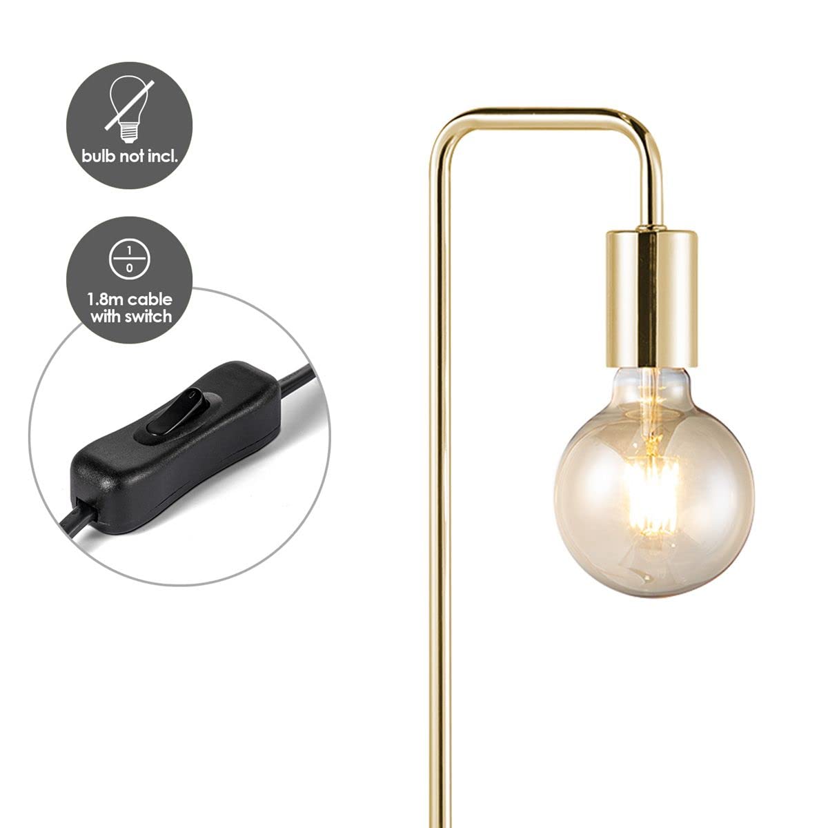 Home Sweet Home Industri? Le Lampe De Table Sola - Noir 15x15x30cm - Métal