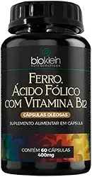 BioKlein Ferro + Ácido Fólico + Vitamina B12 400Mg (60 Caps)