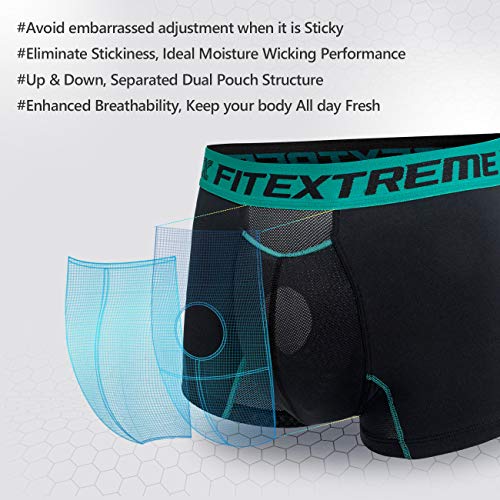 Fitextreme 3 Pack Mens Separate Pouch Breathable Performance Boxer Briefs D Xl #TOP1