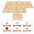Sorbus Wood Grain Floor Mats Foam Interlocking Mats Each Tile 1 Square Foot 3/8-Inch Thick Flooring Wood Mat Tiles - Home Office Playroom Basement Trade Show (16 Tiles,16 Sq ft, Wood Grain - Pine)