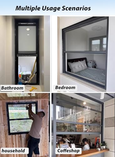 Ventana de Sótano Corredera Vertical de Aluminio con Aislamiento Visual 25x94cm 7