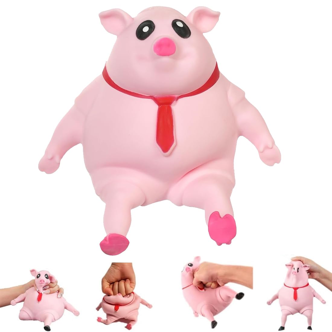 Bukezudang Anti Stress Pig, Stress Pig, Stress Toy, Cute Pig Stress Toy, Splash Piggy, Cute Pink Pig Stress Toy, Squeeze Toy for Children Adults