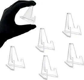 Kit 5 Expositor Suporte Acrilico Para Moeda Notas Cédulas Medalha Cards 54x35mm