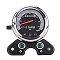 Odometro digitale doppio moto e tachimetro per in 1, con ingranaggio schermo e segnale di rotazione, retroilluminato, per la maggior parte delle moto, foro di montaggio 9,5 cm